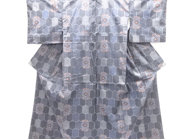JAPANESE KIMONO / ENSEMBLE / DENSHO TSUMUGI / NISHIJIN ORI / WOVEN FLOWER